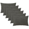 vidaXL Калъфка за възглавница 6 pcs HEERLEN Тъмносиво 50 x 70 cm