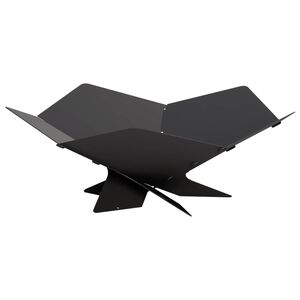 vidaXL Огнище Черно 53 x 53 x 18,5 см Стомана