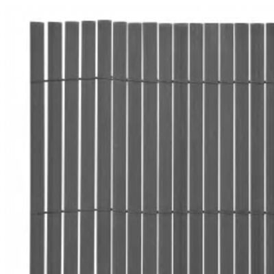 vidaXL Двустранна градинска ограда, 90x400 см, сива