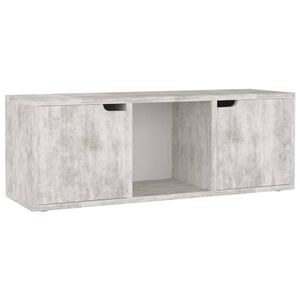 vidaXL ТВ шкаф, бетонно, 88,5x27,5x30,5 см, инженерно дърво