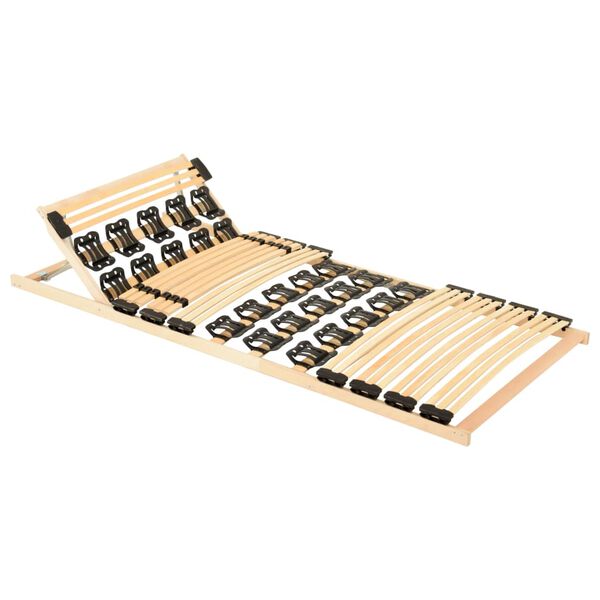 vidaXL Рамка за легло с 38 ламела, регулируем модул глава, 80x200 см