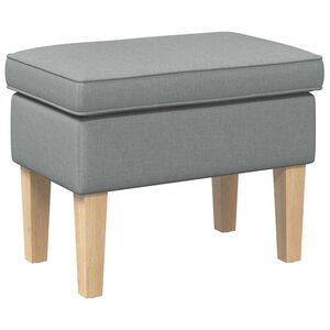 vidaXL Пуф за крака Светлосиво 55 x 35 x 41 см Текстил