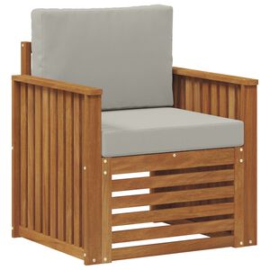 vidaXL Комплект дивани за открито Солидно акациево дърво и полиестер