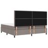 vidaXL Легло с пружинирана основа с матрак Таупе 200 x 200 cm текстил