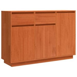 vidaXL Служебен шкаф Кафяво с восъчно покритие 110 x 34 x 75 см