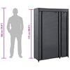 vidaXL Сглобяем гардероб, сив, 110x45x175 см, текстил