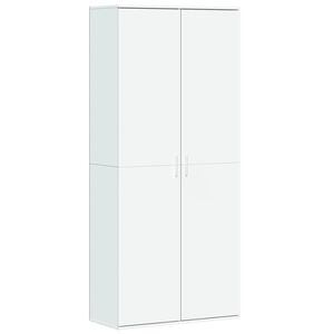 vidaXL Висок шкаф, бял, 80x35x180 см, инженерно дърво