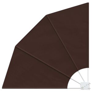 vidaXL Прозорец за балкон 210 x 210 cm Полиестер Кафяво