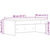 vidaXL Стенно бюро Старо дърво 80 x 45 x 30 см Инженерно дърво