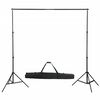 vidaXL Фотографски комплект за студио с лампи, чадъри, фон и рефлектор