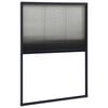vidaXL Алуминиев плисе комарник за прозорци, антрацит, 80x120 см