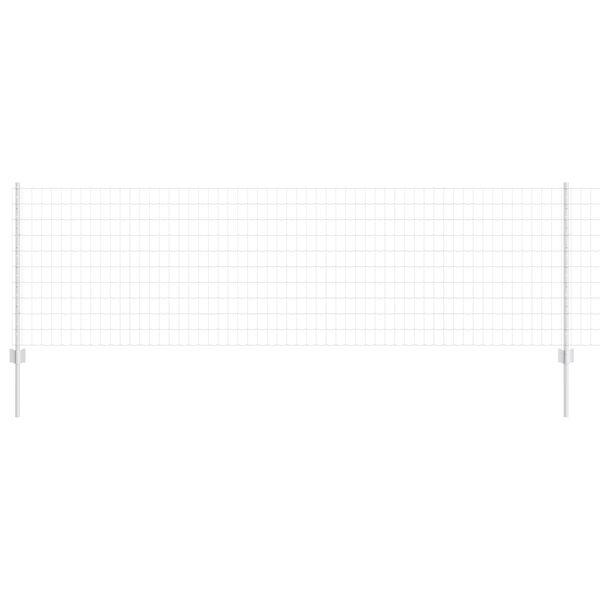 vidaXL Ограда с пост Сребрист 0,8 x 10 m Стомана
