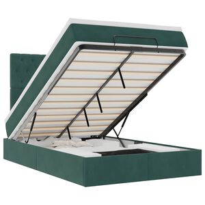 vidaXL Османска легло с матраци, тъмнозелено, 120x190 см, кадифе