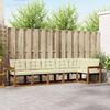 vidaXL Комплект дивани за открито 6 pcs Натурален и Крема