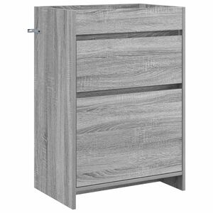 vidaXL Кабинет под мивка за баня Сив Сонома 56 x 37,5 x 81 см
