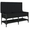 vidaXL Пейка за обувки, черна, 102x42x45 см, инженерно дърво