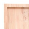 vidaXL Стенен рафт, 180x60x(2-6) см, необработен масивен дъб
