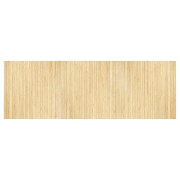 vidaXL Килим, правоъгълен, натурален, 100x300 см, бамбук