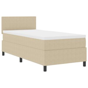 vidaXL Легло с пружинирана основа Светлосив и бял 80 x 200 cm