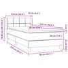 vidaXL Box Spring легло с матрак Тъмнозелено 90x220 cm Кадифе