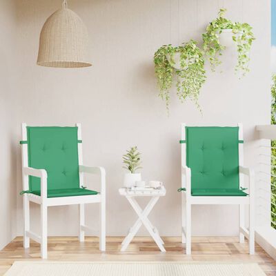 vidaXL Възглавници за столове 2 бр зелени 100x50x3 см Оксфорд плат