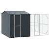 vidaXL Клетка за птици със съхранение Антрацит 425 x 304 x 247 см