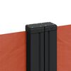 vidaXL Прибираща се странична тента, теракота, 100x1000 см