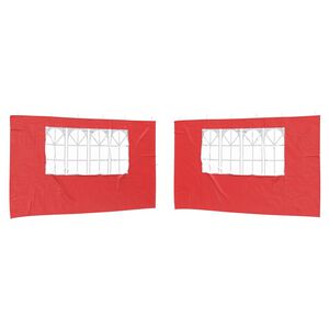vidaXL Стена на палатка за парти 2 бр. 400 x 195 см Червено