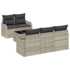 vidaXL Градински Софа Комплект 6 pcs Светло сиво и тъмно сиво