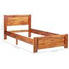 vidaXL Рамка за легло, акациево дърво масив, 90х200 см