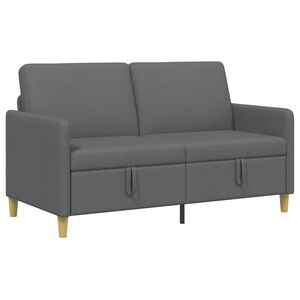 vidaXL Диван с storage Тъмносиво 152 x 78 x 87 см Полиестер