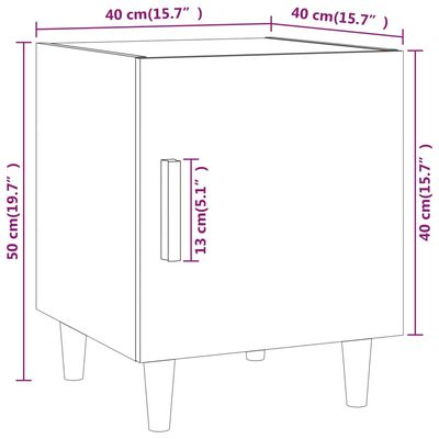 vidaXL Нощни шкафчета, 2 бр, бетонно сиво, инженерна дървесина