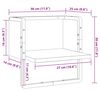 vidaXL Стенен рафт с шина, опушен дъб, 30x25x30 см