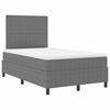vidaXL Легло с пружинирана основа Светлосив и бял 120 x 200 cm