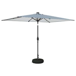 vidaXL Градинен чадър с LED светлини и основа 200 x 300 cm Полиестер