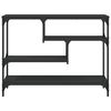 vidaXL Конзолна маса, черна, 100x30x75 см, инженерно дърво