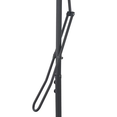vidaXL Градински чадър със стоманен прът, черен, 250x250x230 см