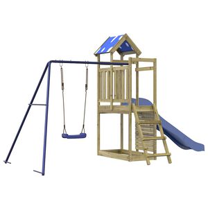 vidaXL Комбинирано детско съоръжение за игра, импрегниран бор