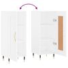 vidaXL Сайдборд, бял, 34,5x34x90 см, инженерно дърво