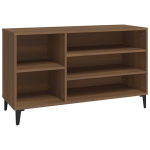 vidaXL Шкаф за обувки, кафяв дъб, 102x36x60 см, инженерно дърво