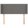vidaXL Горна табла за легло, сива, 103x16x78/88 см, изкуствена кожа