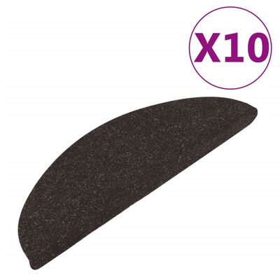 vidaXL Самозалепващи стелки за стълби, 10 бр, черни, 56x17x3 см