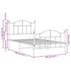 vidaXL Метална рамка за легло с горна и долна табла, черна, 100x190 см
