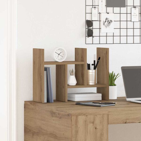 vidaXL Организатор за бюро Дъб 34,5 x 15,5 x 35,5 cm Инженерно дърво