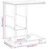 vidaXL Помощна маса с колелца черна 55x36x63,5 см инженерно дърво