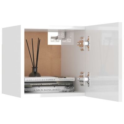 vidaXL ТВ шкафове за стенен монтаж, 4 бр, бял гланц, 30,5x30x30 см