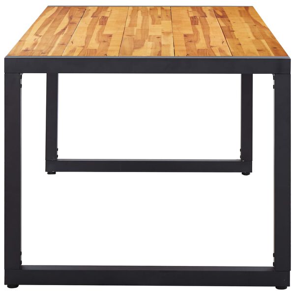 vidaXL Градински трапезен комплект, 7 части, бежов