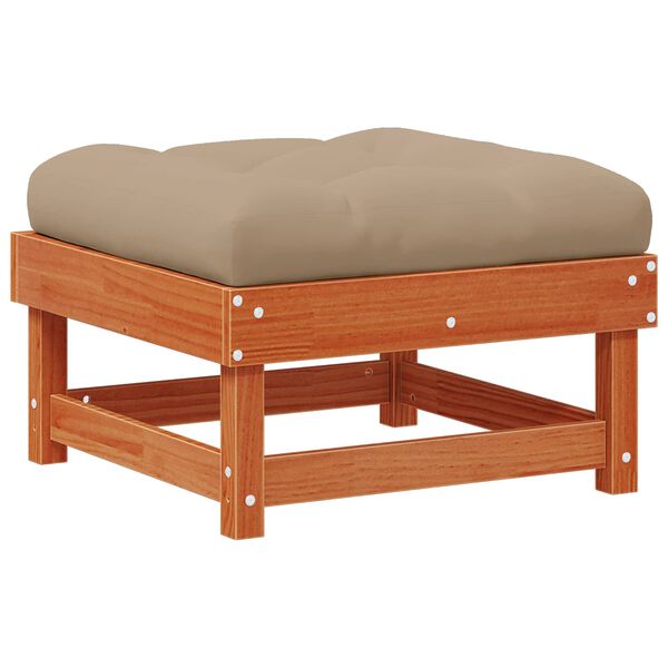 vidaXL Градинска поставка за крака Масивна боровина Восъчен Кафяв