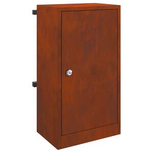 vidaXL Пощенска кутия Ръждясало 30 x 20 x 55 см Патинираща стомана