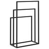 vidaXL Свободностояща поставка за кърпи, черна, 48x24x79 см, желязо